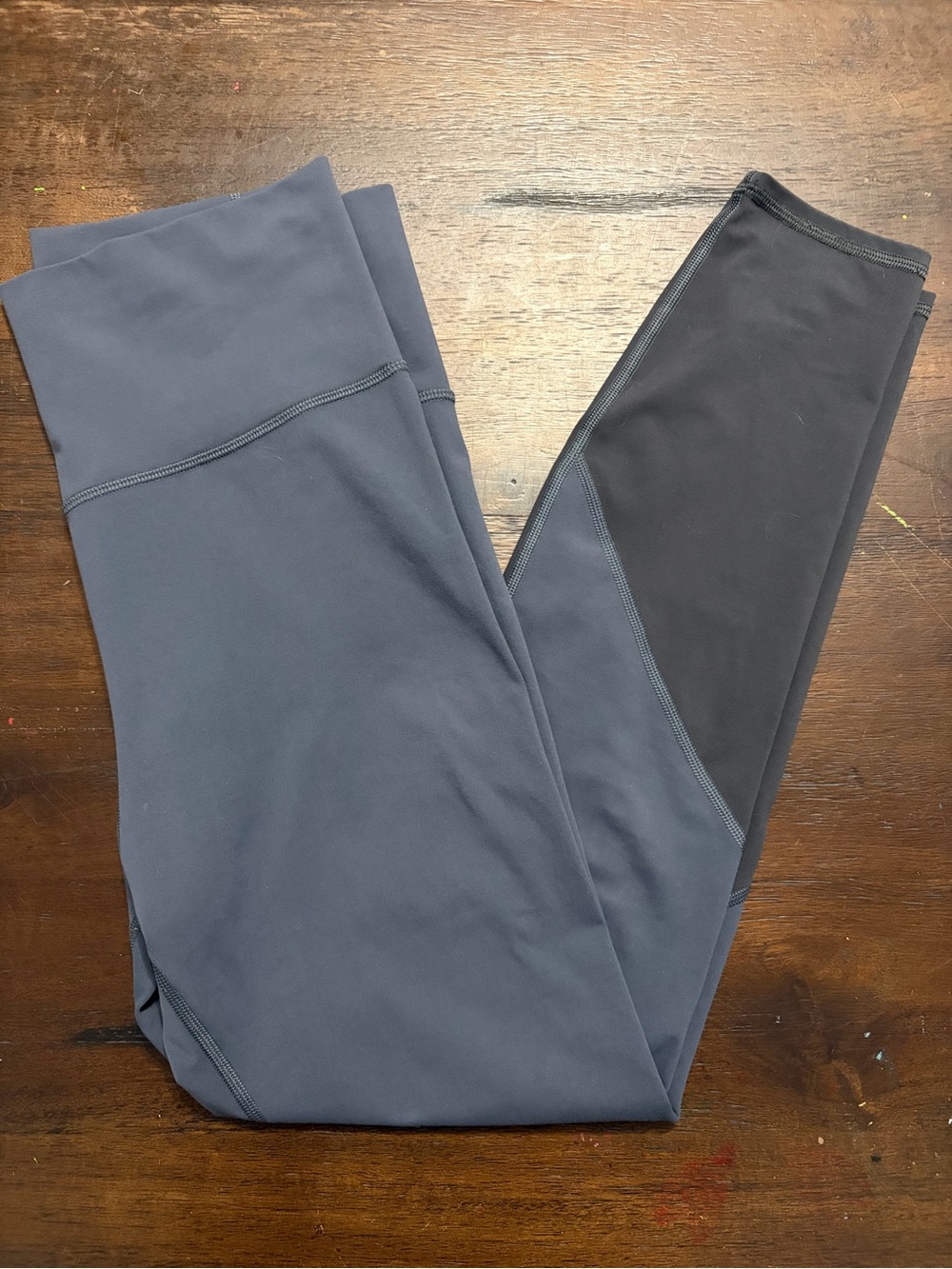 Vuori Women's Colorblock Studio Legging Azure Blue/Gray Size Medium VW460